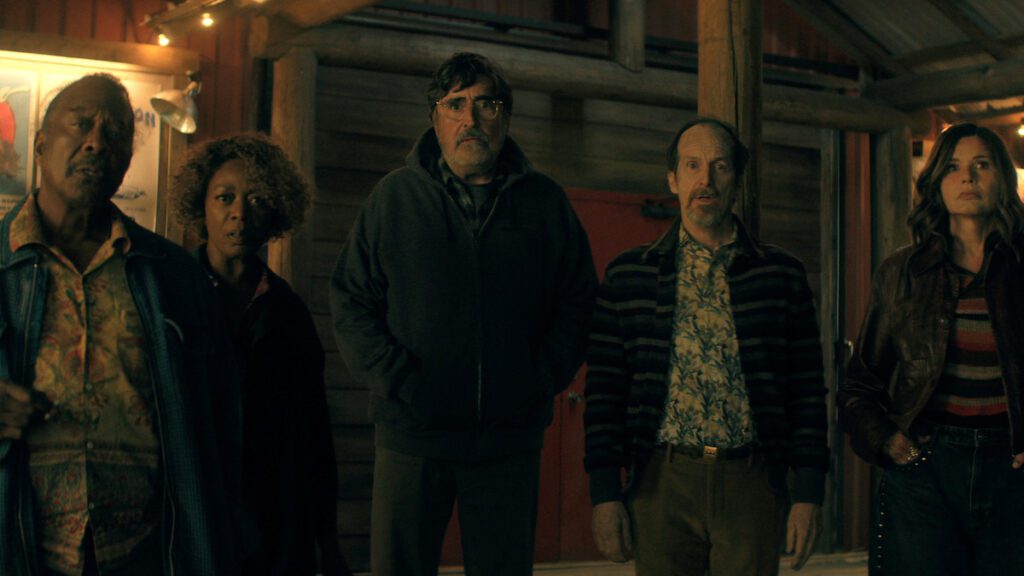 The Boroughs Netflix cast in a dramatic sci-fi mystery scene